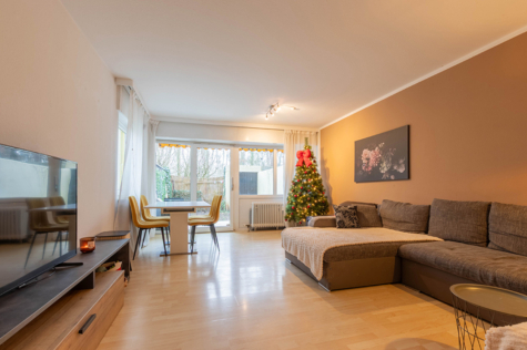 Selbstnutzung oder Kapitalanlage: 2-Zimmer-Wohnung mit Mini-Garten, in Darmstadt-Eberstadt, 64297 Darmstadt, Erdgeschosswohnung